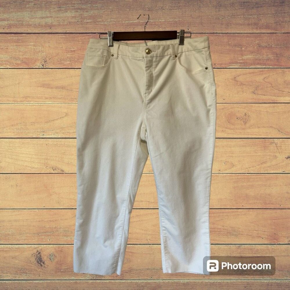 Chico’s Women’s White Corduroy Pants   Size 2.5/US 14R   EUC